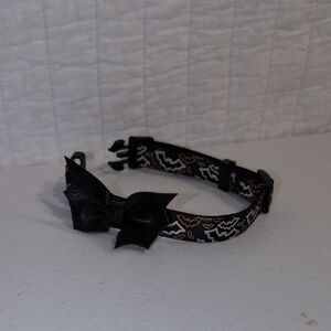 Bow Tie Pet Collar With Bats